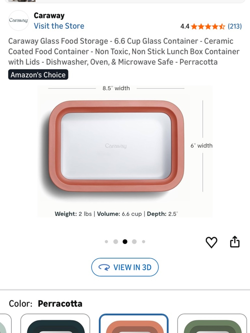 Caraway Rectangular Food Storage Container - Picture 2 of 4